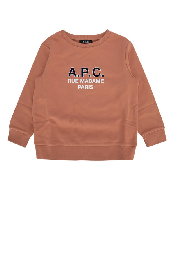 A.P.C. Kids 100% Cotton sweatshirt in beige