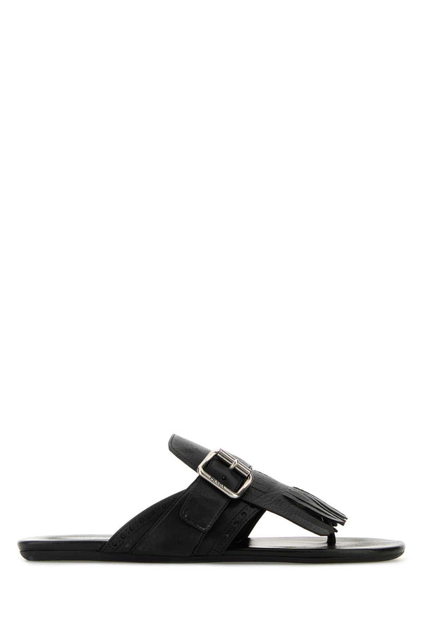 Prada Donna 100% calf leather flat in black