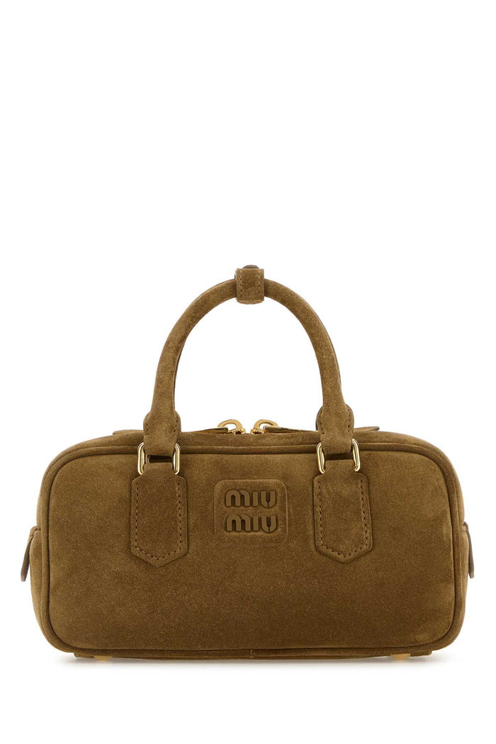 Biscuit Suede Arcadie Handbag Oliva Vitello Borse A Mano