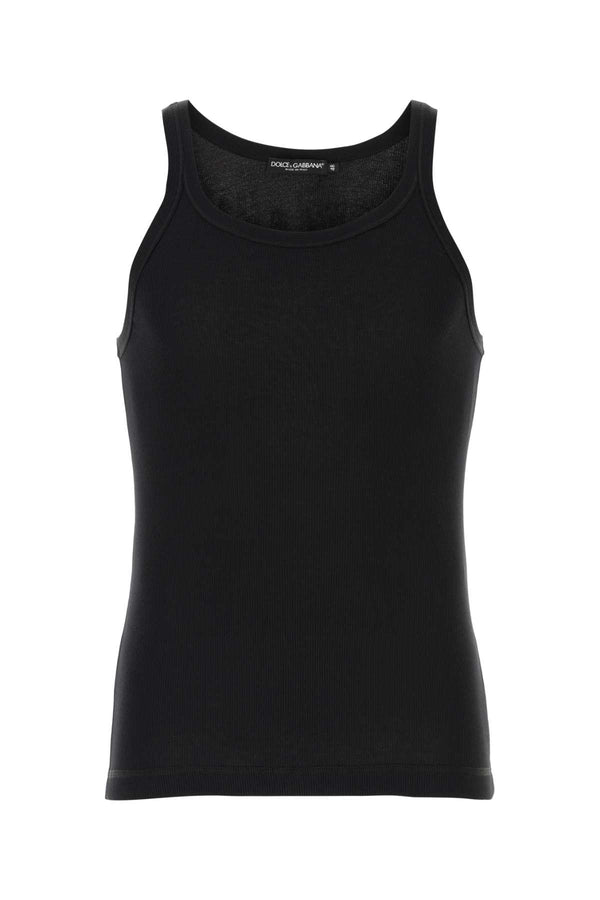 Dolce & Gabbana 100% Cotton tank top in black