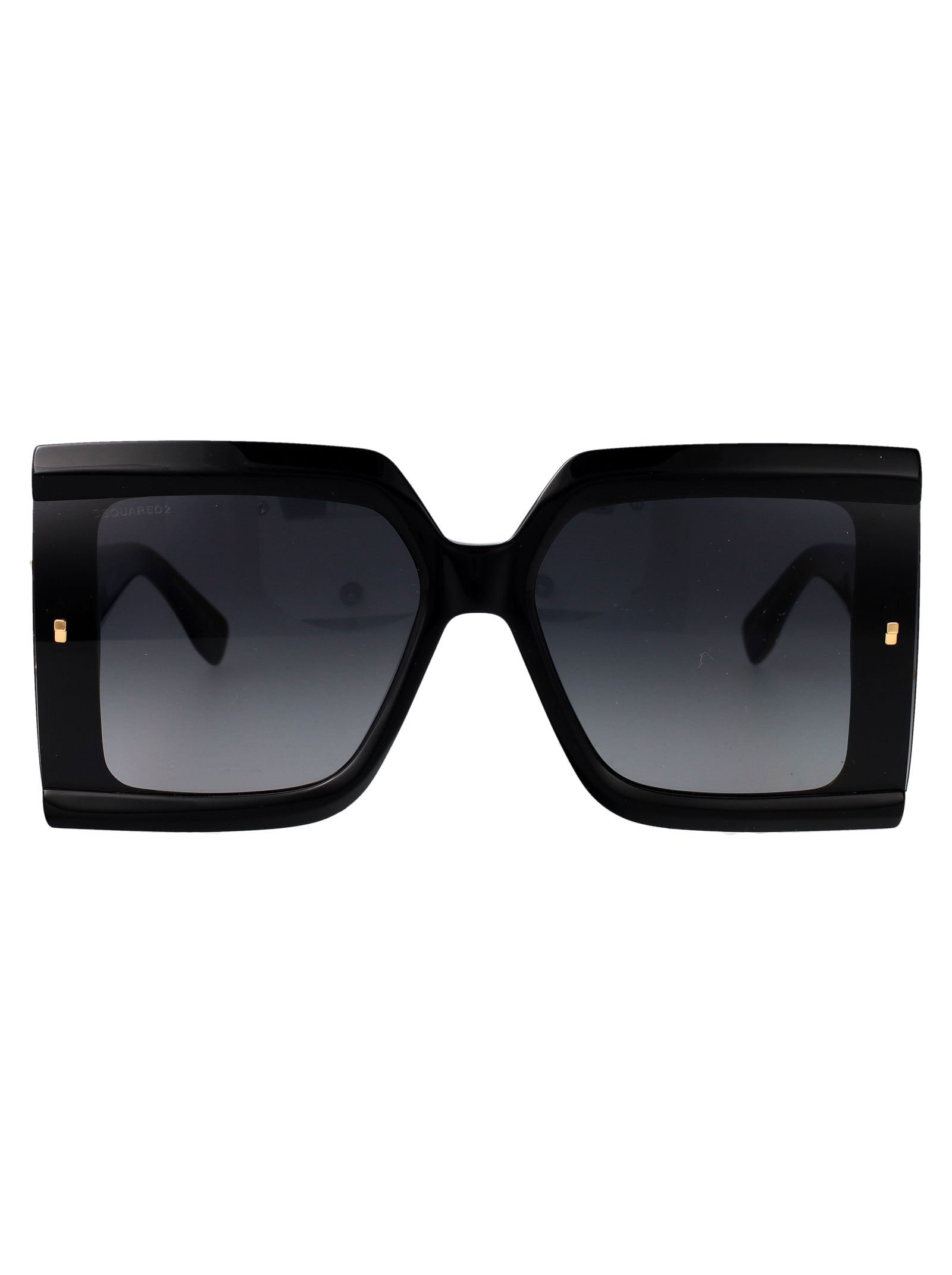 D2 0185-G-S 807 Black Acetate Sunglasses