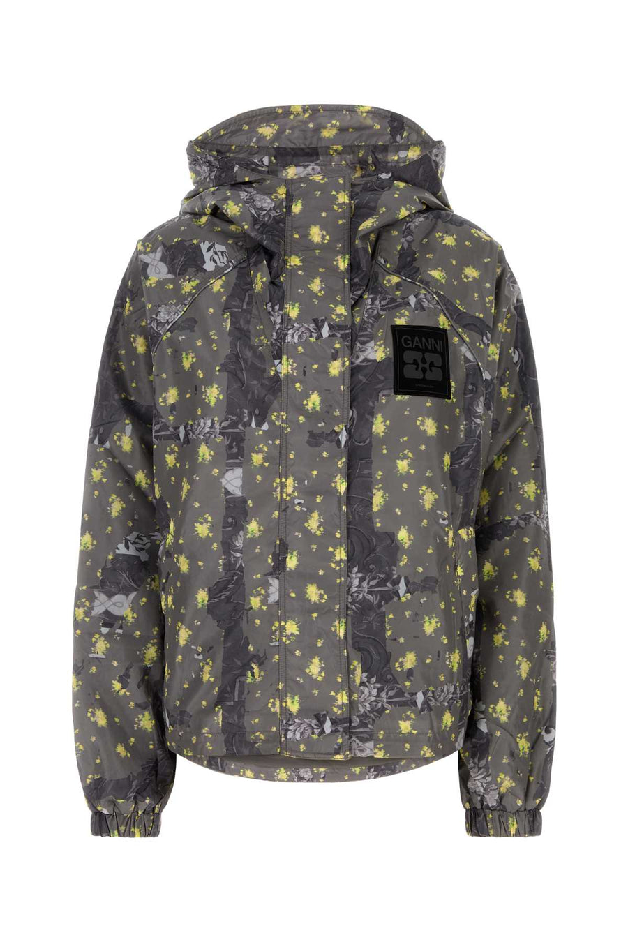 Ganni Flyweight Exterior: 100% Nylon; Lining: 100% Nylon jacket in gray