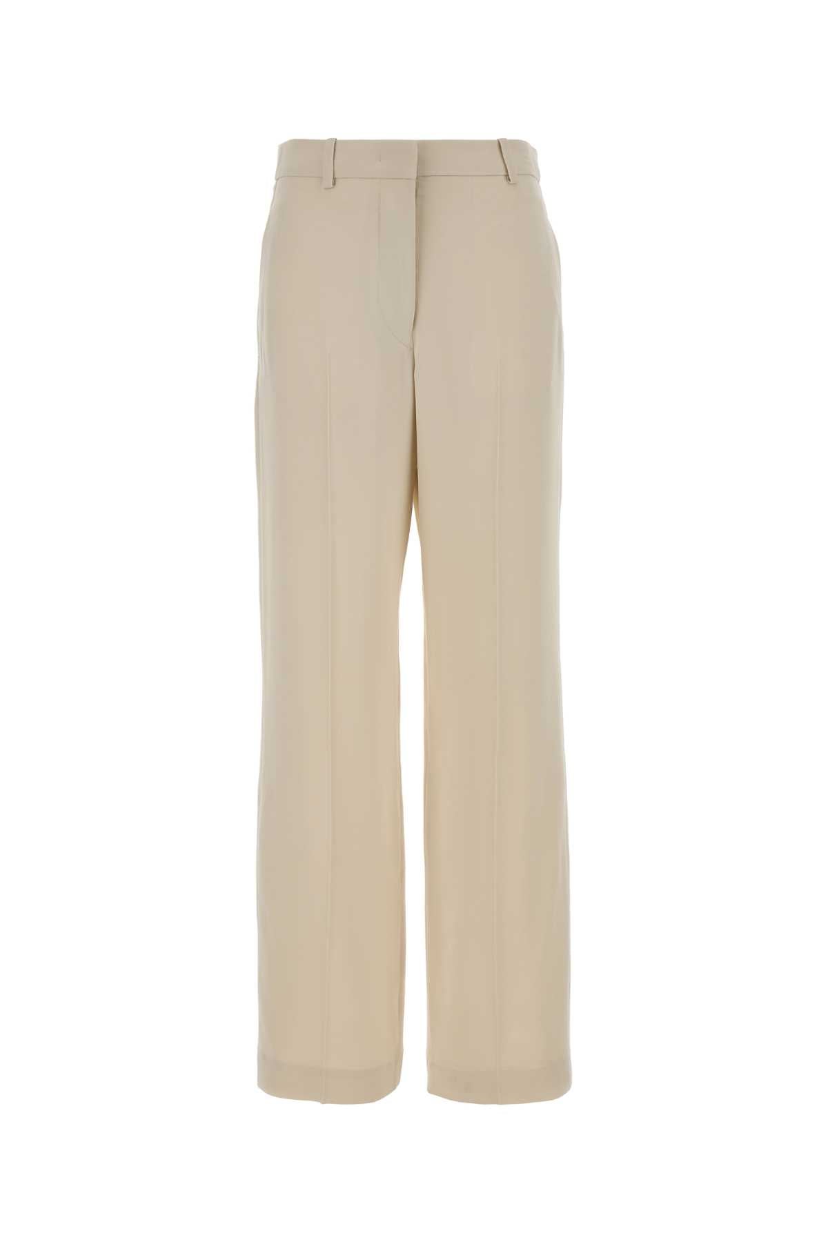 Cream Crepe Noanda Palazzo Pant Ecru Pantaloni
