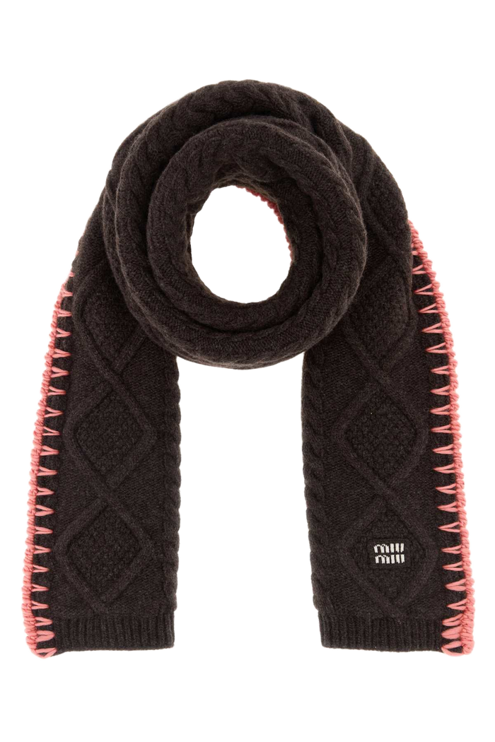 Dark Brown Wool Blend Scarf Mororosa Sciarpe E Foulard