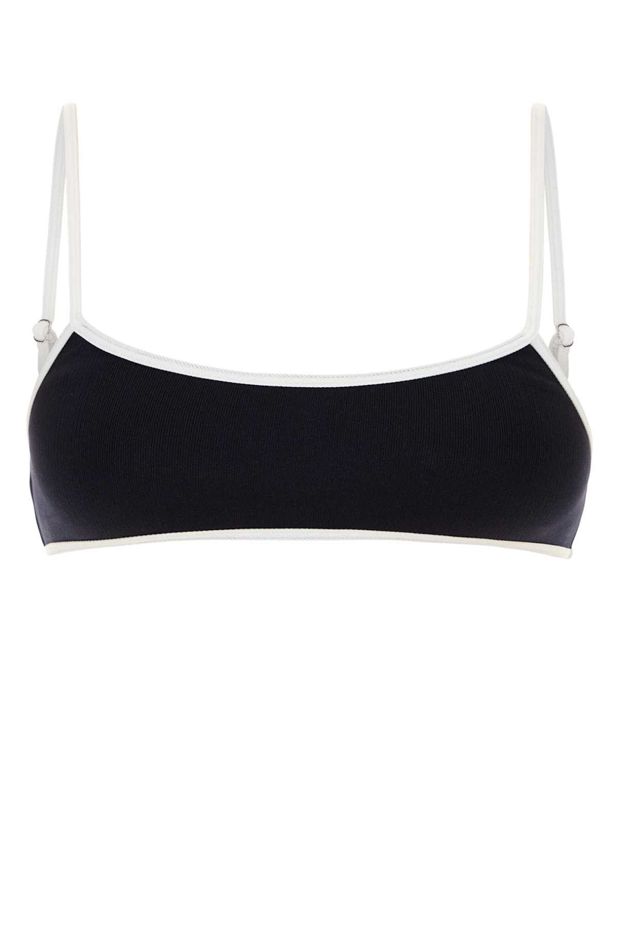 Miu Miu Varie 62% Recycled nylon bikini top in navy