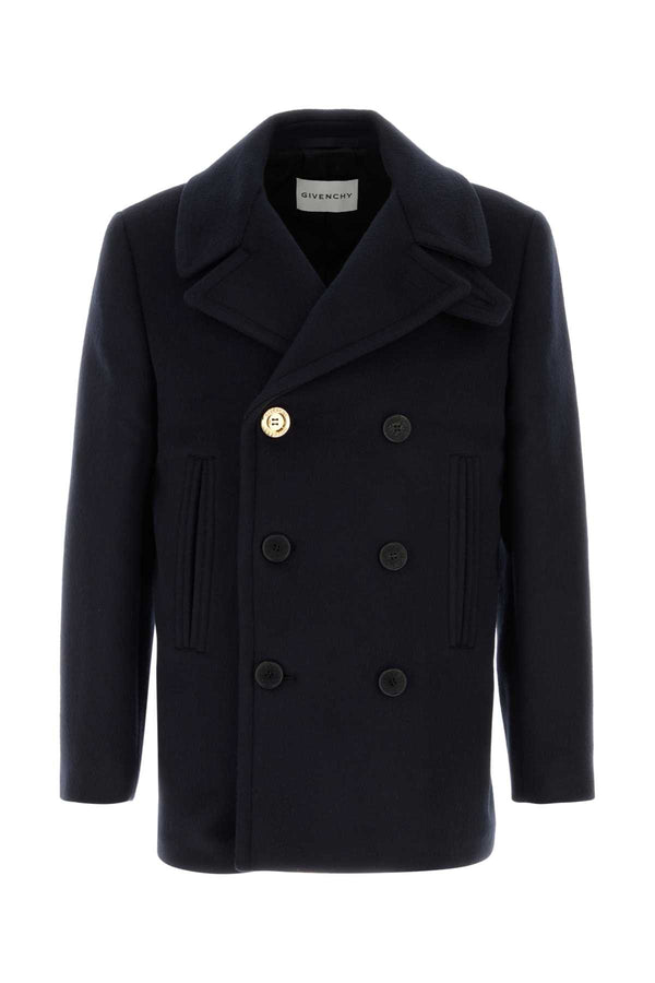 Givenchy Exterior: 100% Wool; Lining: 100% Viscose coat in navy