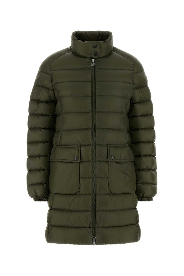 Olive Green Nylon Genet Down Jacket 825 Outer: Polyamide/nylon Cappotti