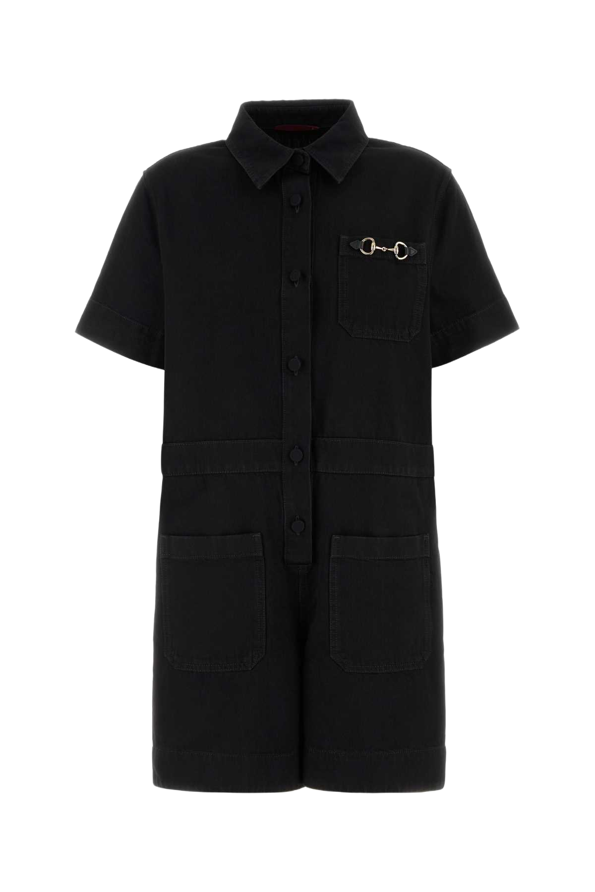Black Denim Jumpsuit Exterior: Cotton Tute
