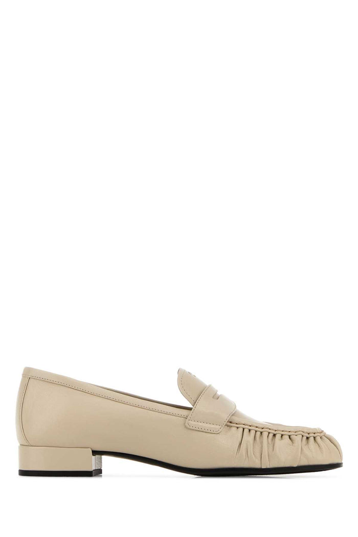 Ivory Leather Loafers Avorio Mocassini