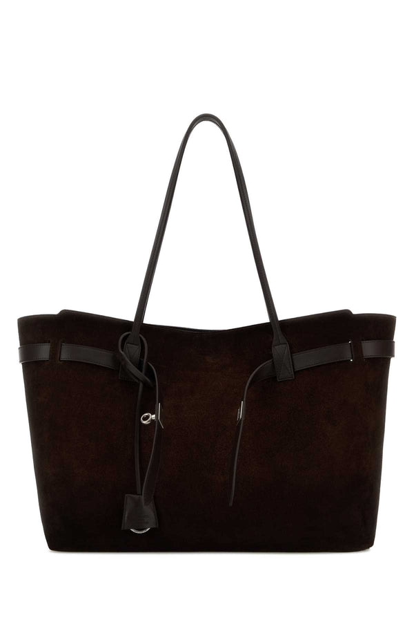 Balenciaga Tote Calf suede tote bag in brown
