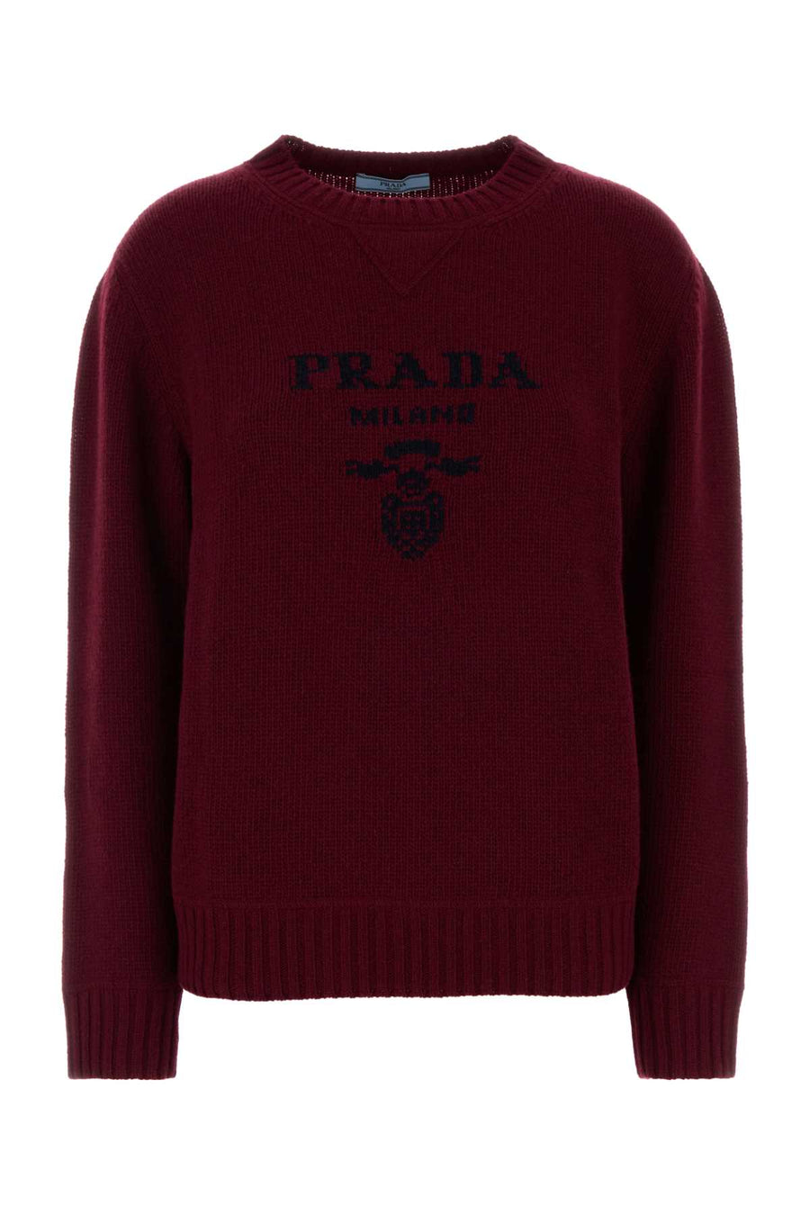Prada 70% Virgin wool 30% Cashmere sweater in burgundy