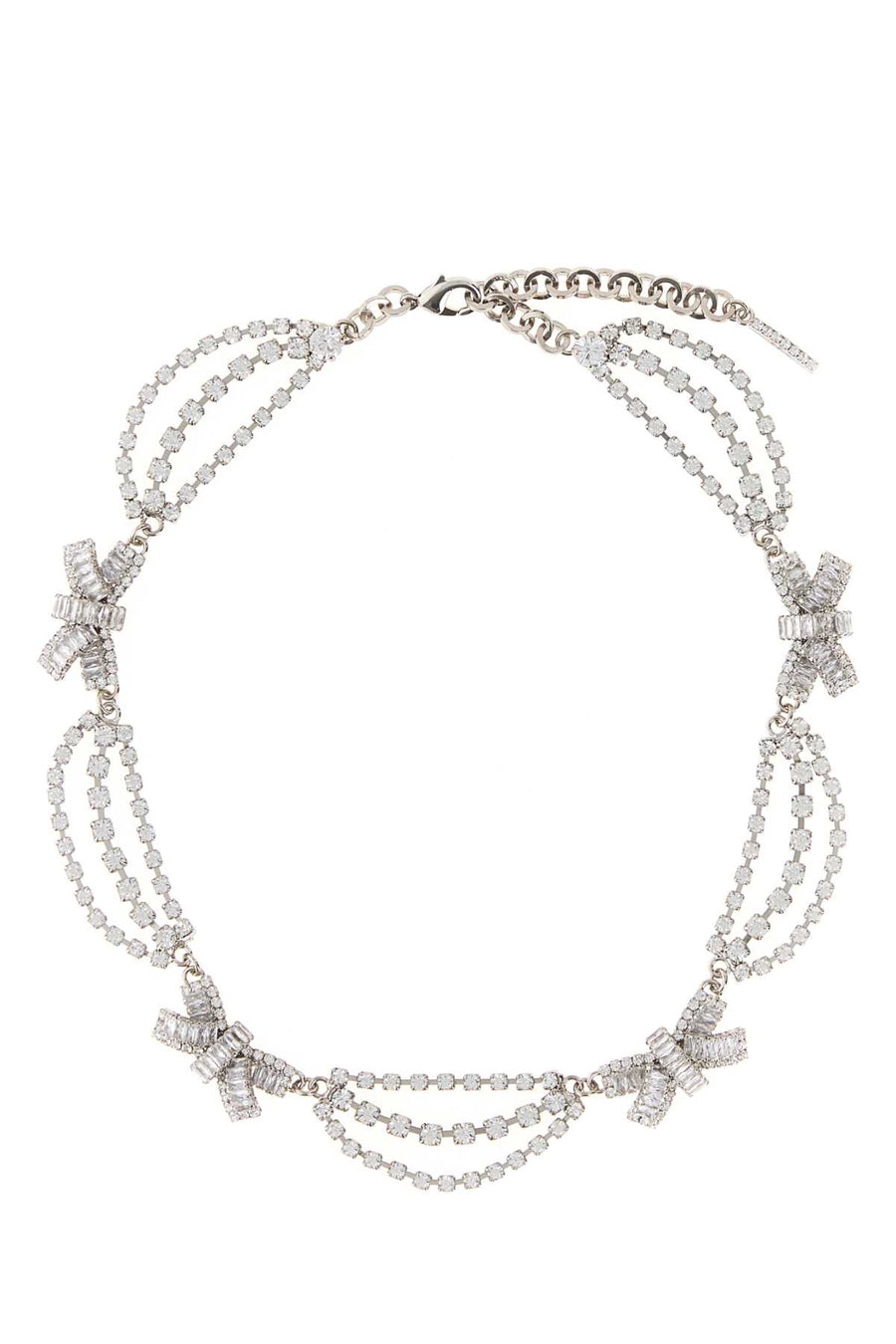Embellished Metal Necklace Crysilver Collane