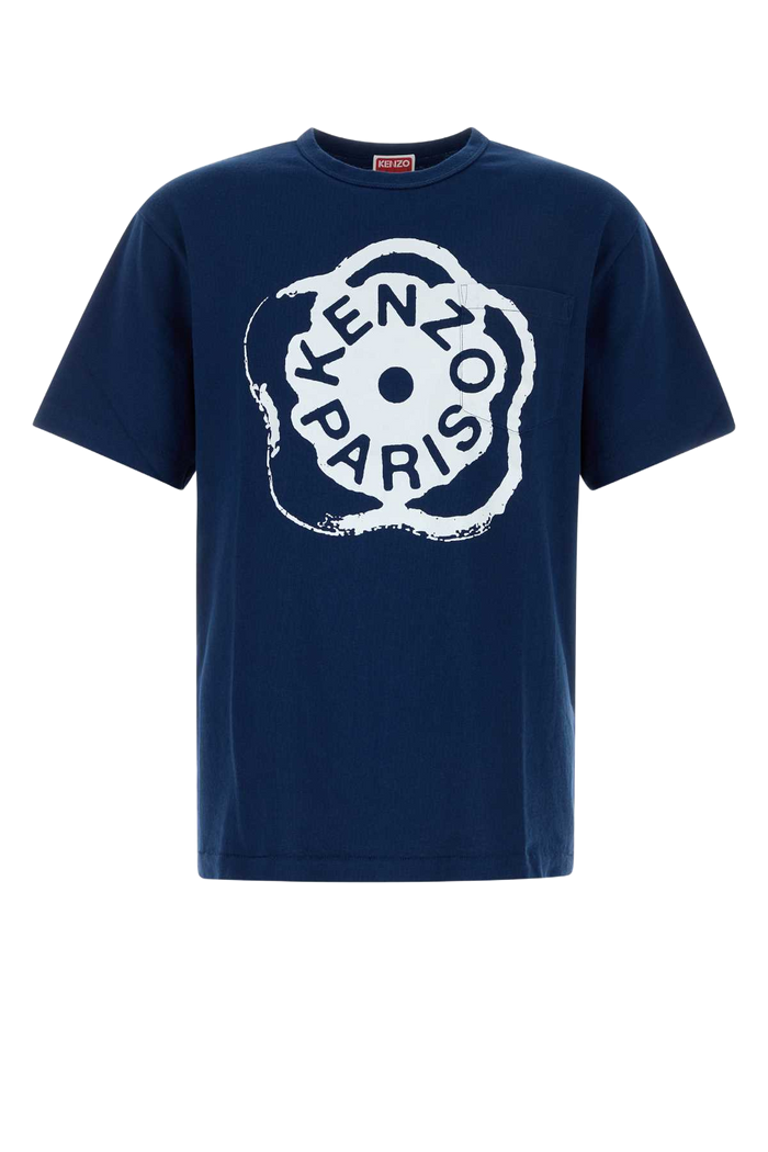 Navy Blue Cotton T-Shirt Deepseablue Exterior: Pantaloni