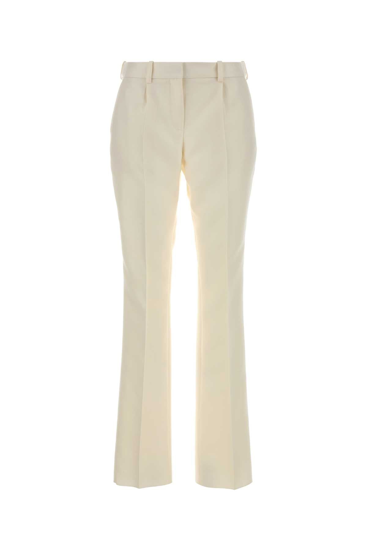 872125tut22 9002 Ivory Exterior: Wool Silk Pantaloni