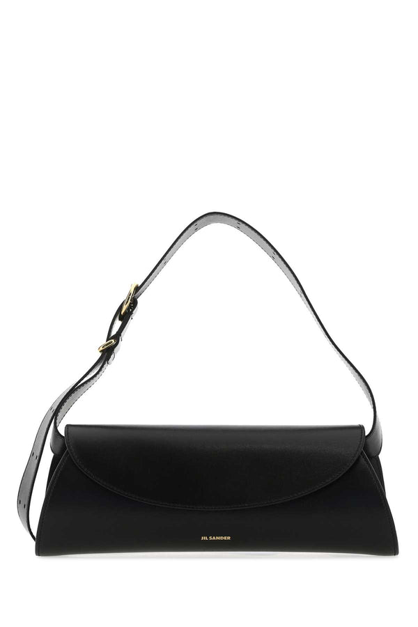 Jil Sander 100% Bovine Leather; Lining: 100% Ovine Leather shoulder bag in black