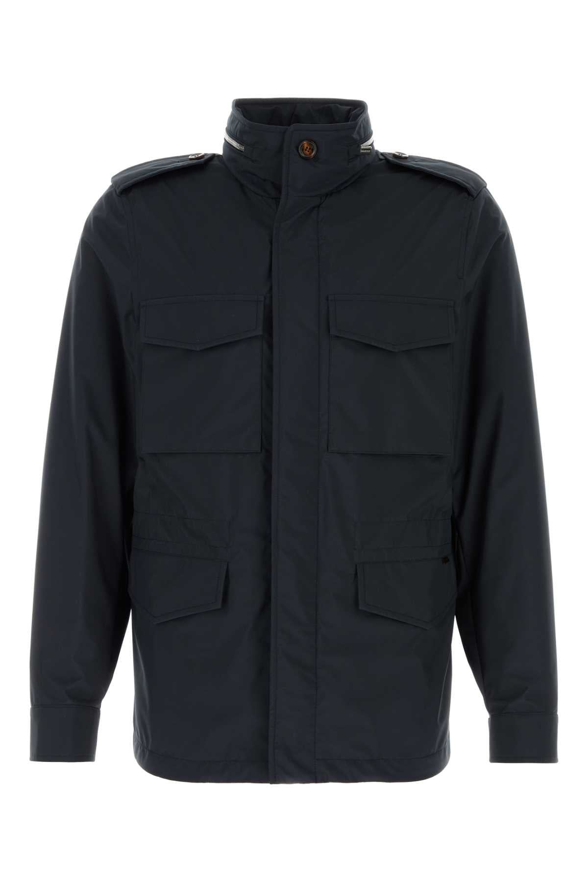 Midnight Blue Polyester Denver Jacket Blu Giubbini