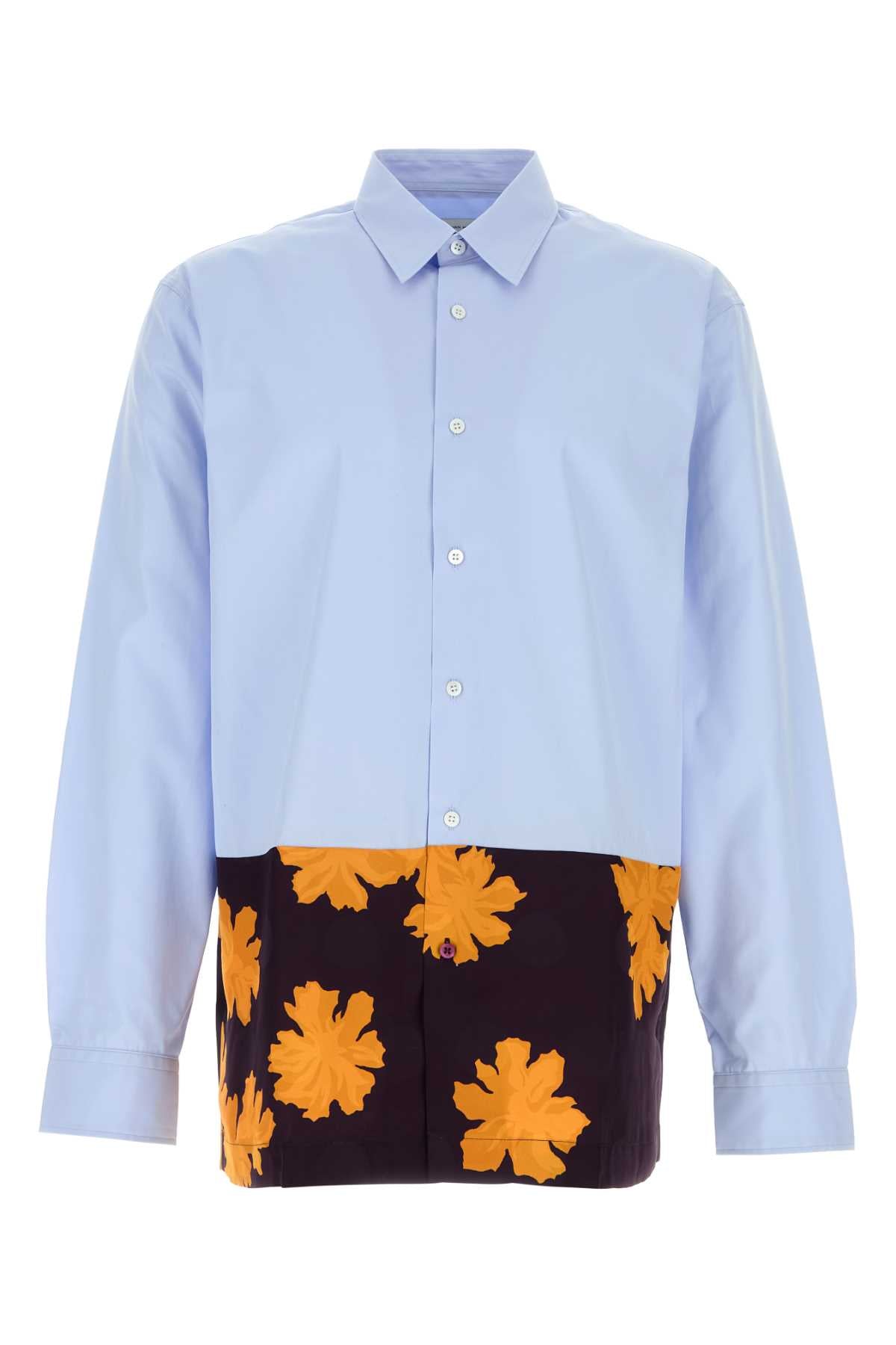 Light Blue Poplin Shirt Lightblue Co Cv Camicie