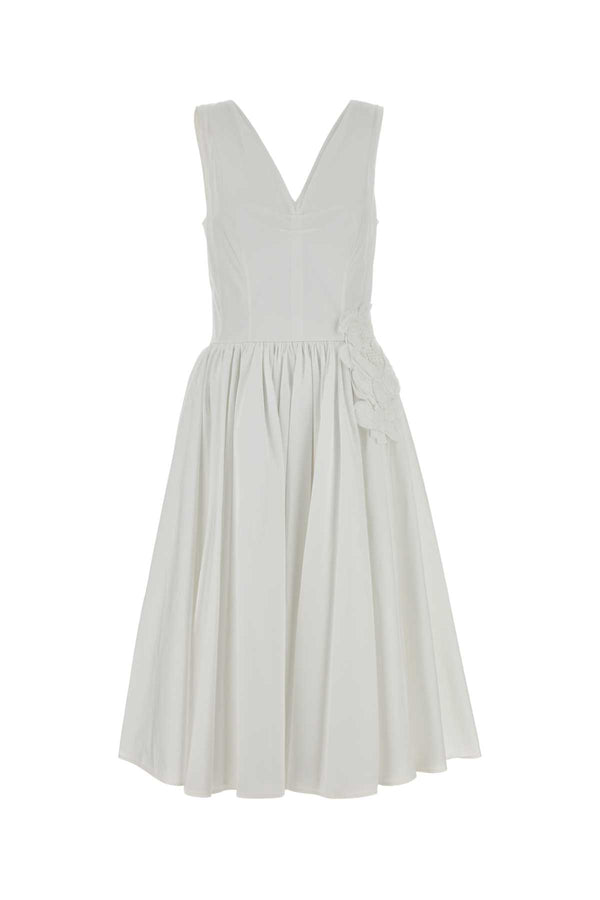 Prada Exterior: 100% Cotton; Lining: 100% Cotton dress in white