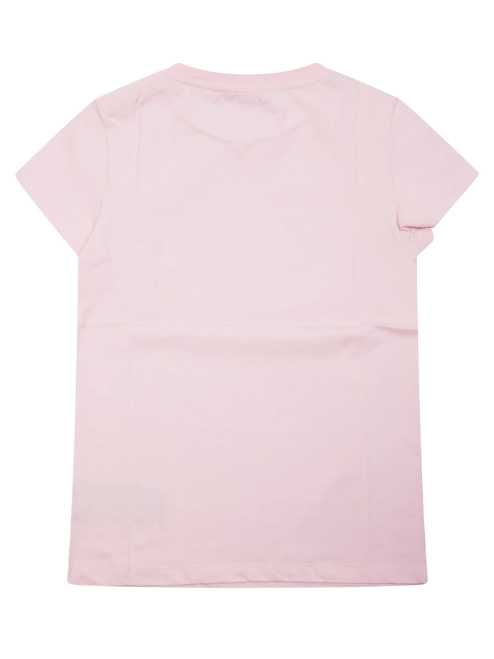 T-Shirt With Logo Pink Cotton T-shirts