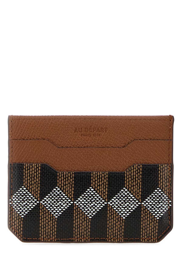 Au Depart Holder 35% Canvas card case in brown