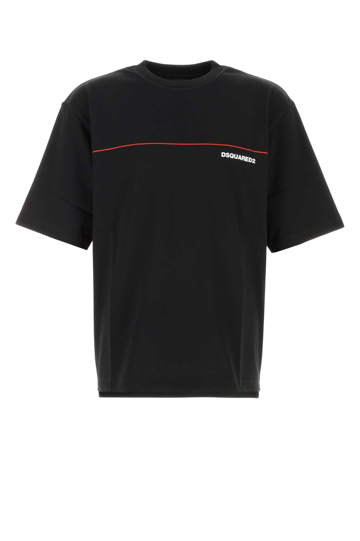 Black Cotton Oversize T-Shirt Exterior