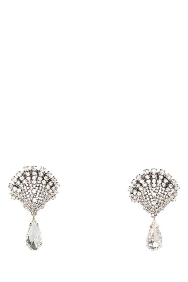 Embellished Metal Earrings Crysilver Orecchini