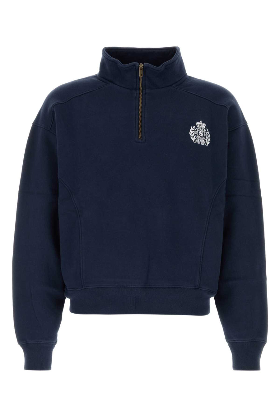 Sporty & Rich Crest 100% Cotton sweatshirt in navy