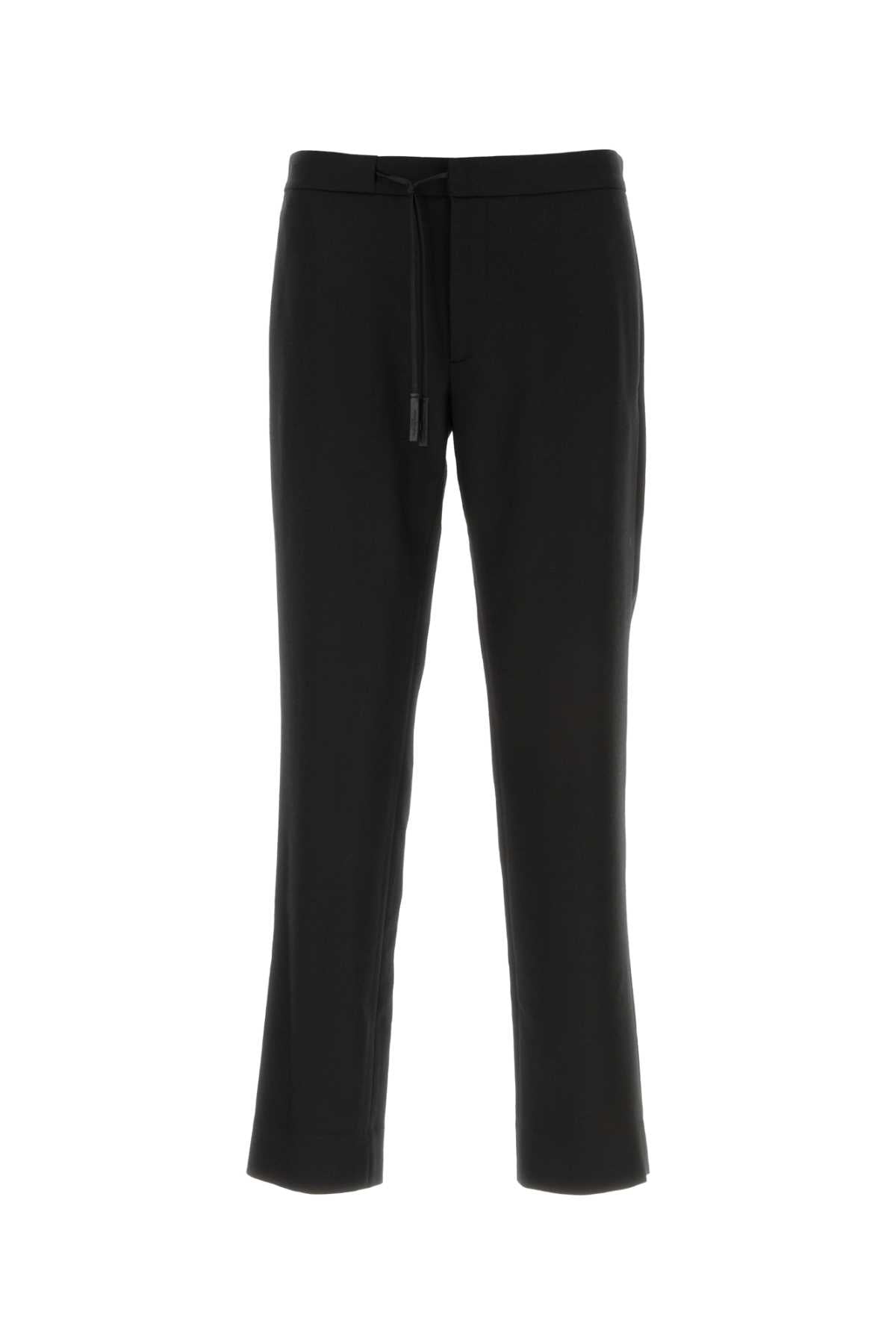Black Wool Pant Exterior: Virgin Pantaloni