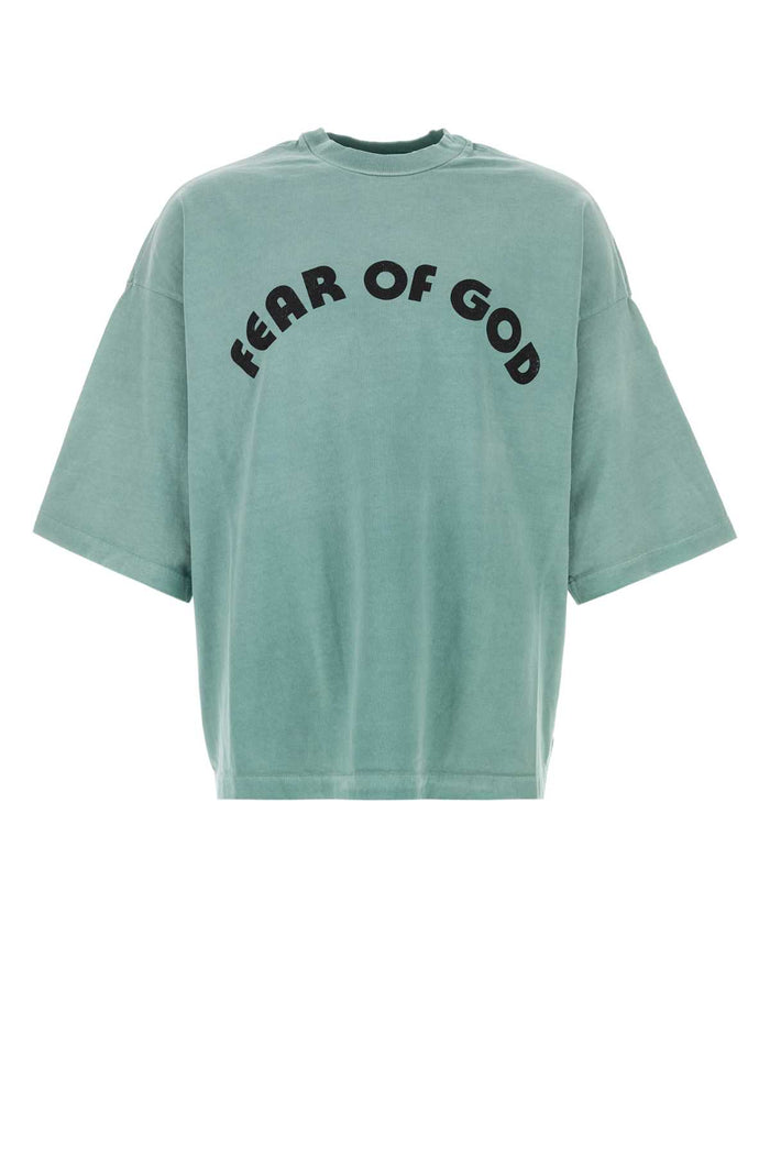 Light Blue Cotton Oversize T-Shirt Sky Exterior