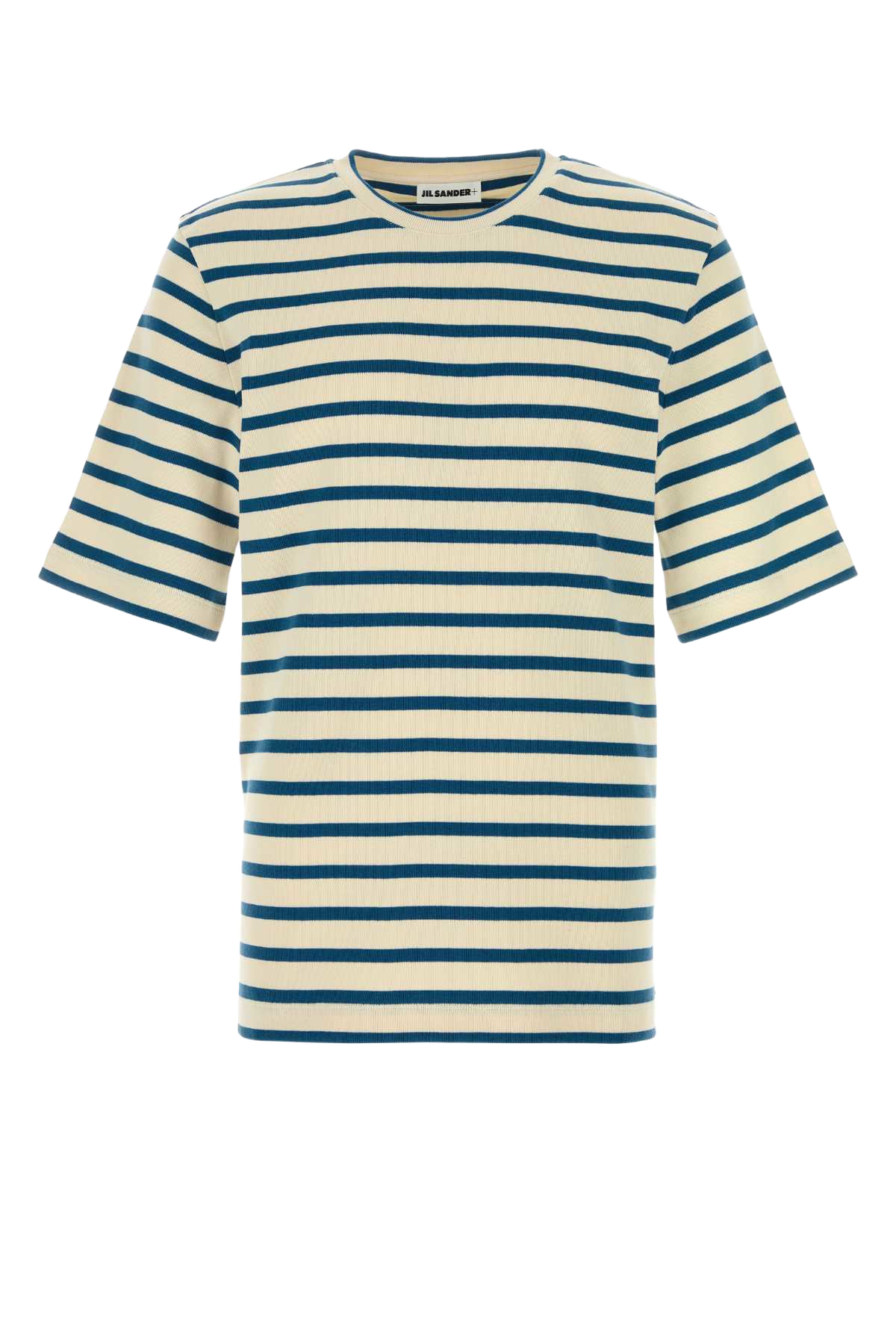 Embroidered Cotton T-Shirt Cornsilk Cotone