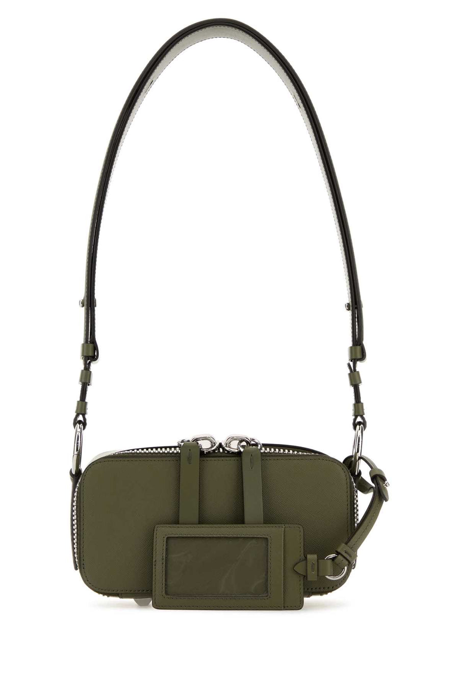 Maison Margiela Camera Exterior: 100% Leather shoulder bag in green