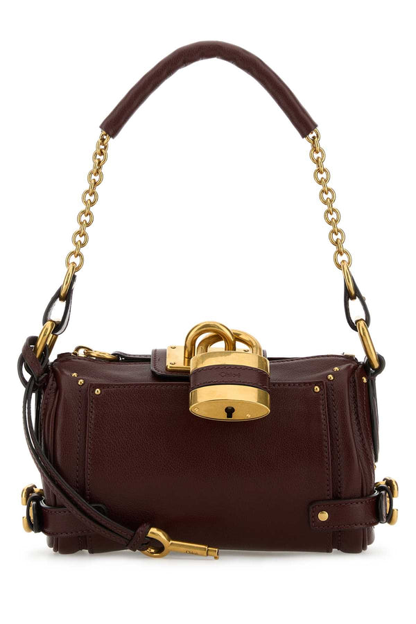 Chloé 100% leather (water buffalo) main body top handle bag in brown