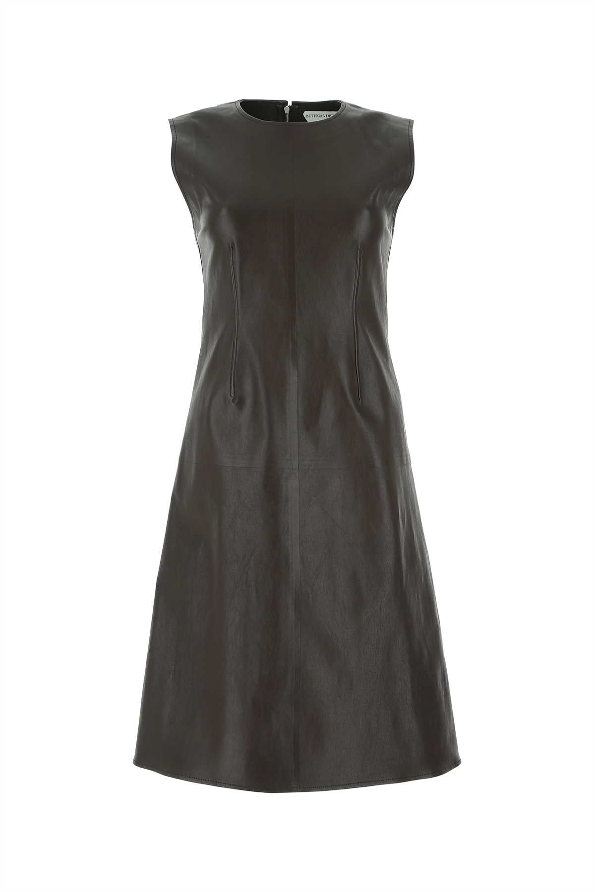 Dark Brown Nappa Leather Dress 2113 Exterior: Lamb Abiti