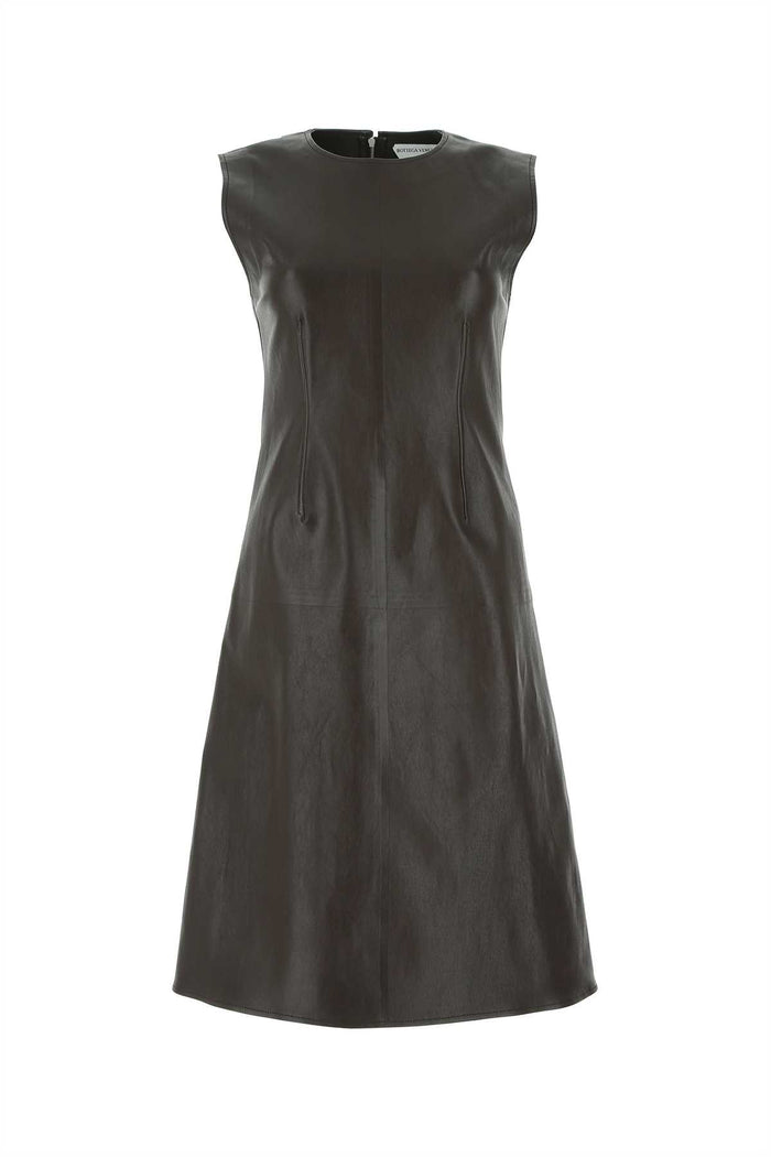Dark Brown Nappa Leather Dress 2113 Exterior: Lamb Abiti