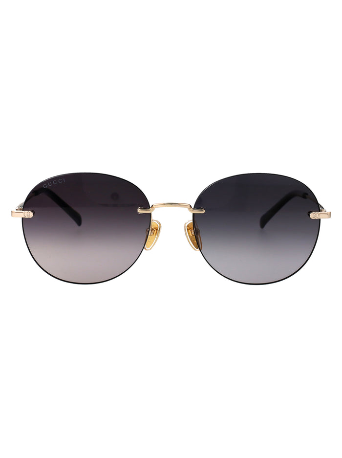 Gg2101sa Gold-gold-grey Metal Sunglasses