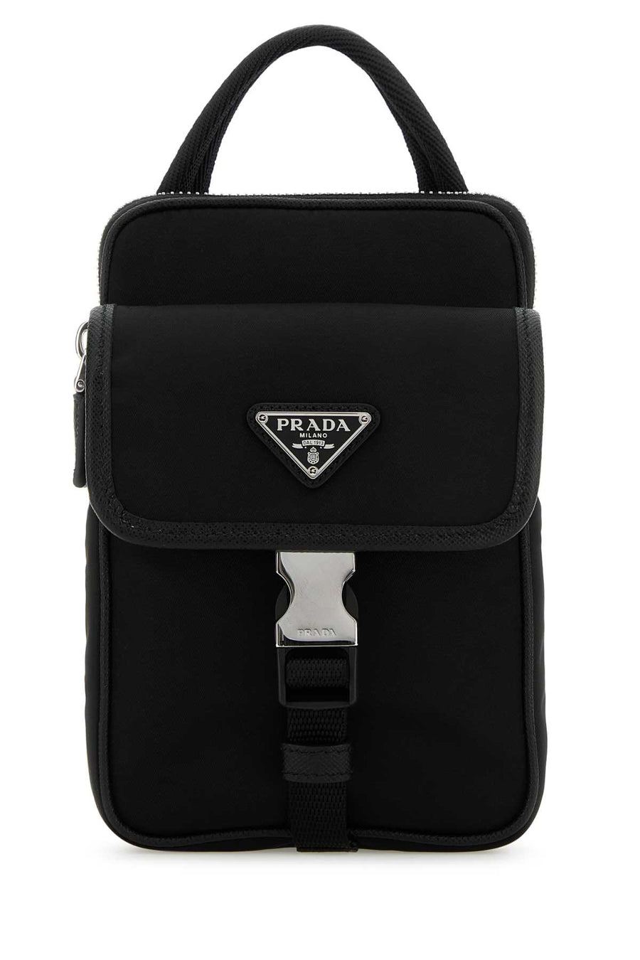 Prada 100% Recycled Polyamide phone wallet in black