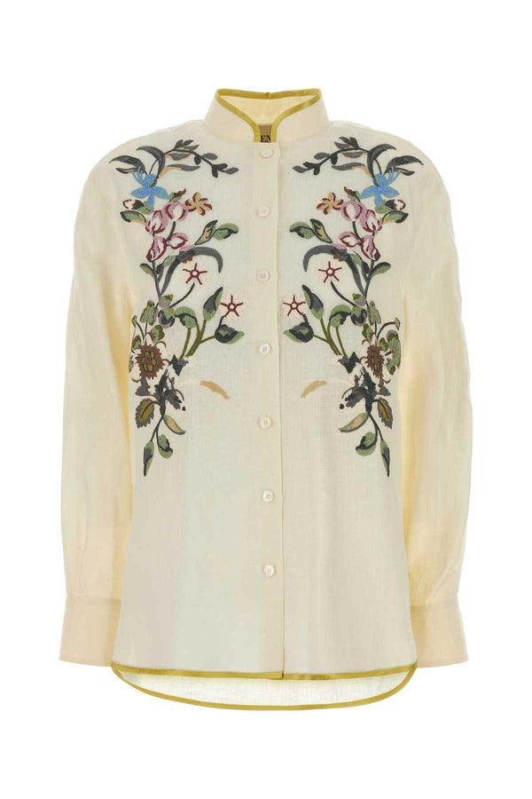 Valentino Garavani 100% Linen shirt in cream