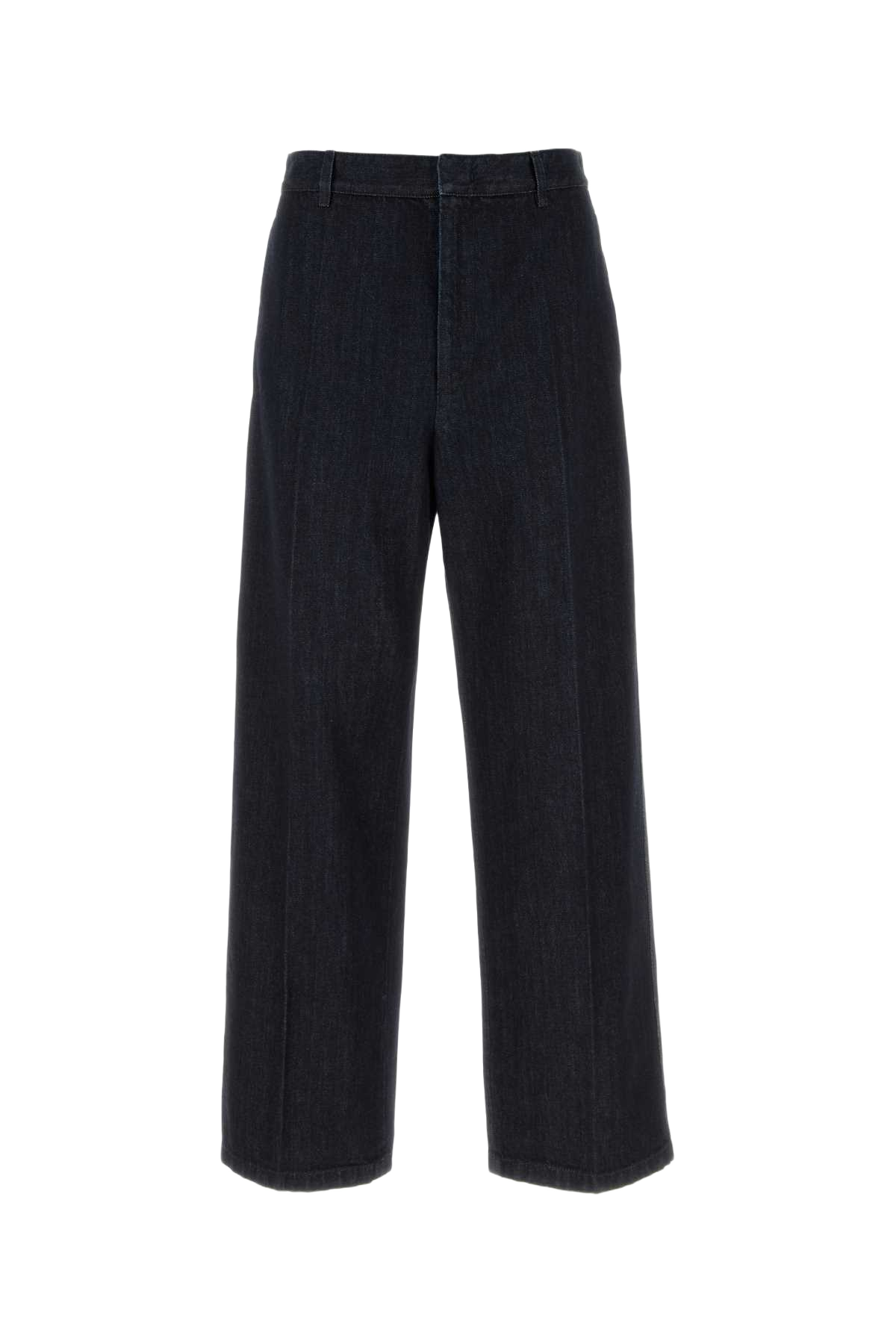Blue Denim Wide-Leg Jeans Magnet Cotone - Fodera
