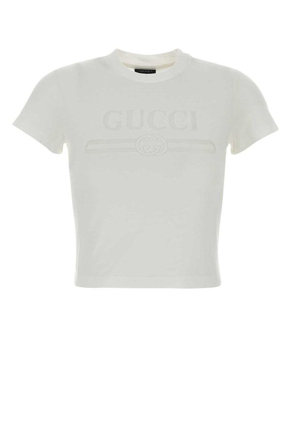 Gucci 52% Cotton 48% Polyester t-shirt in white