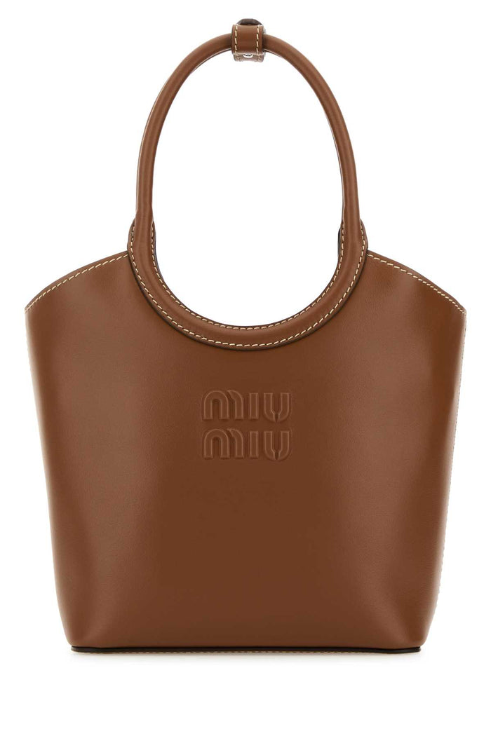 Caramel Leather Ivy Handbag Cognac Borse A Mano