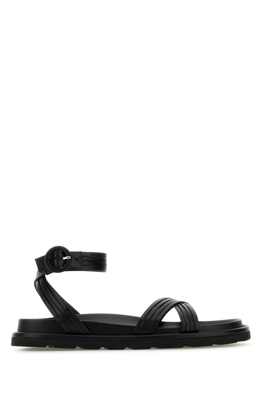 Gianvito Rossi Nero Exterior: 100% Nappa leather; Interior: 100% Leather; Sole: Rubber sandal in black