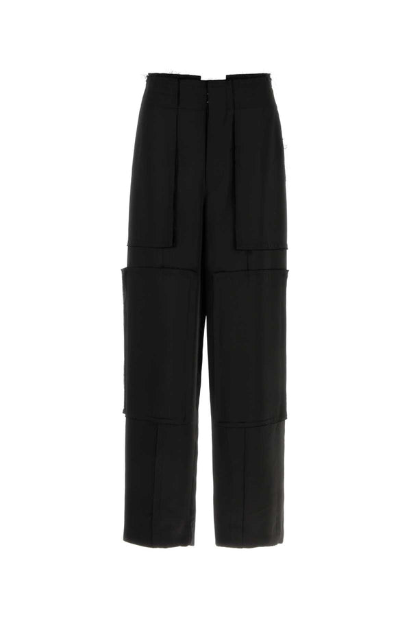 Maison Margiela 100% Viscose trousers in black