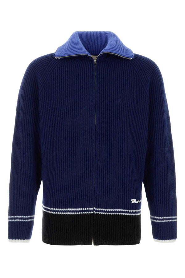 Marni 90% Virgin wool cardigan in navy