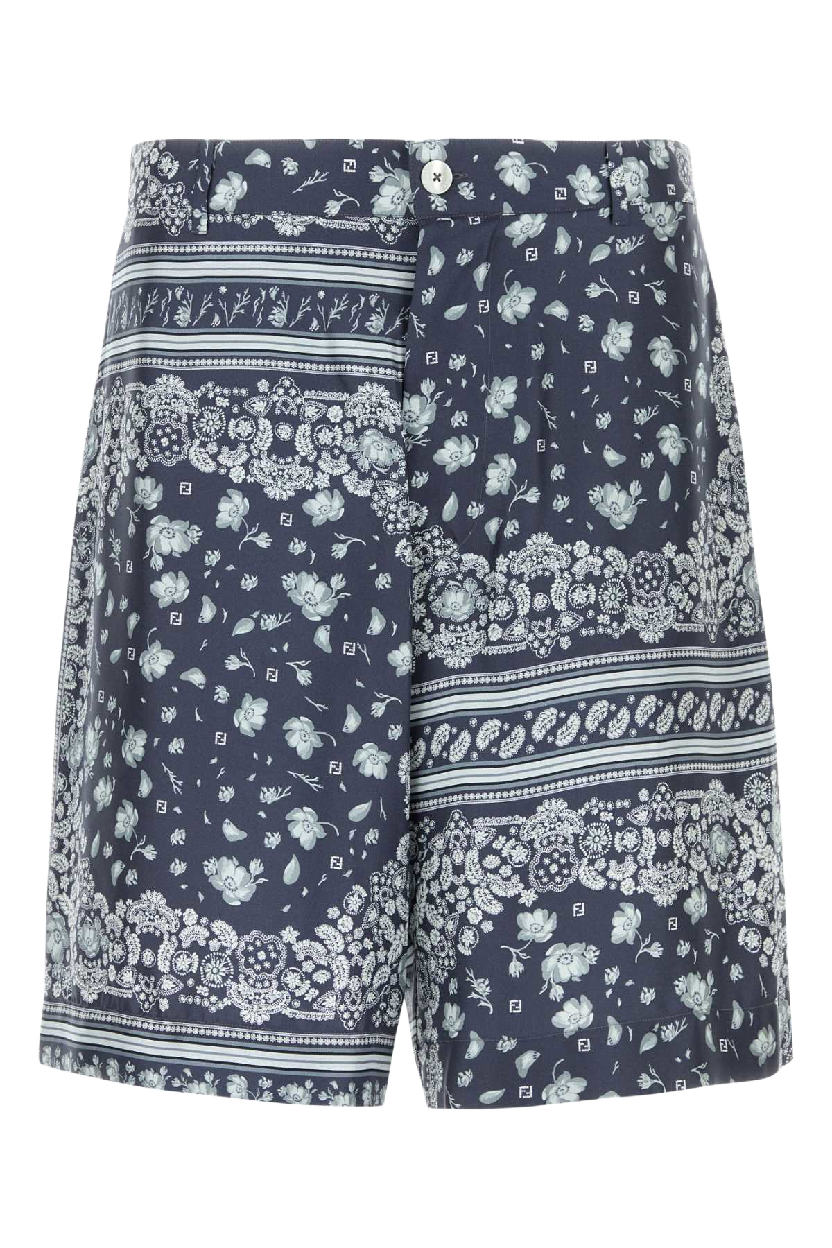 Printed Silk Bermuda Shorts Baia Exterior