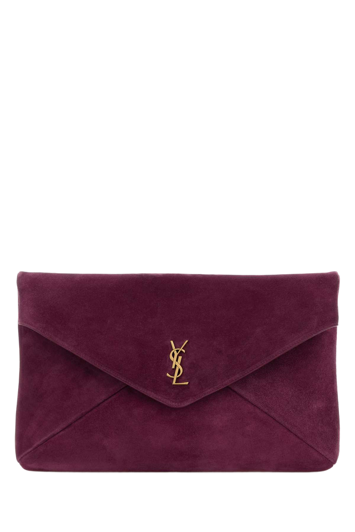 Purple Suede Envelope Clutch Hautered