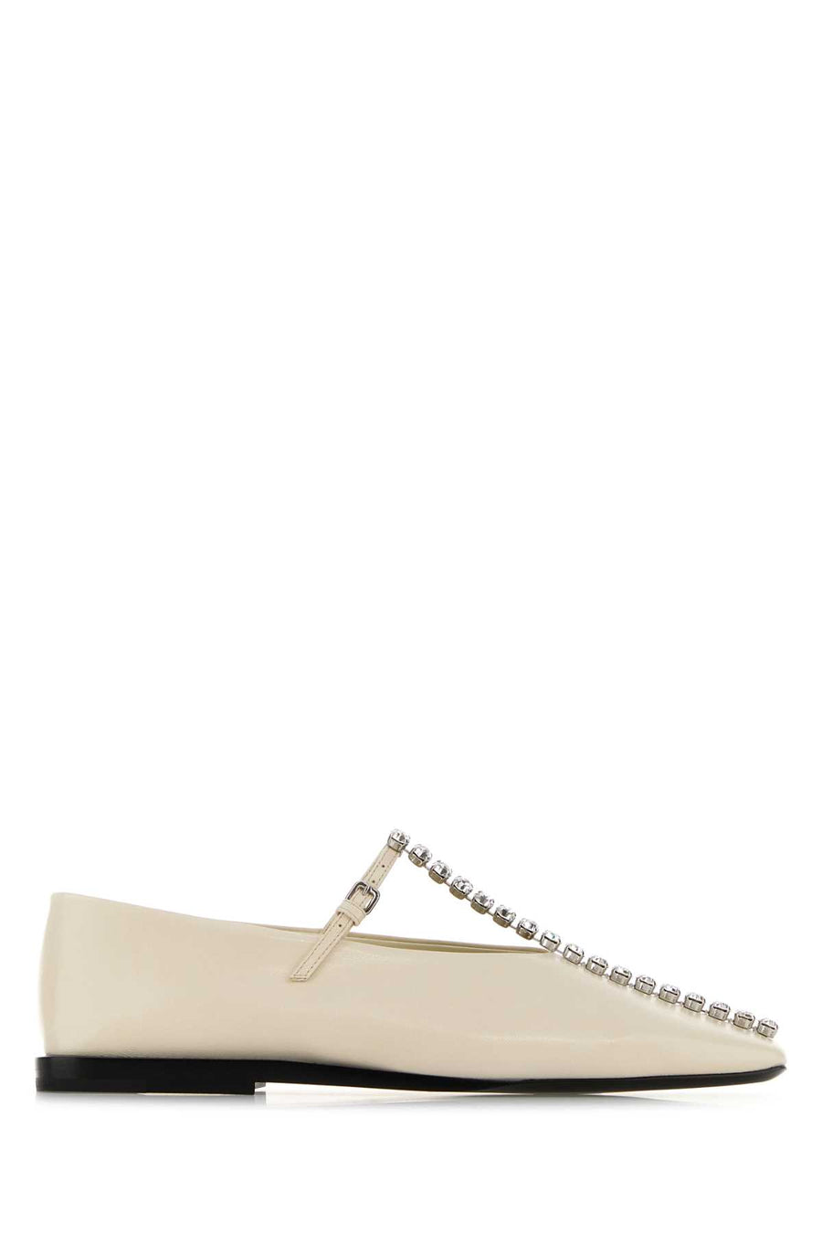 Jil Sander 100% Pelle Caprina (upper); 100% Pelle Ovina (lining); 100% Pelle Caprina (contrast); 100% Pelle Bovina (sole); 100% Ottone (metalware); 100% Crista (accessories) ballerina in beige