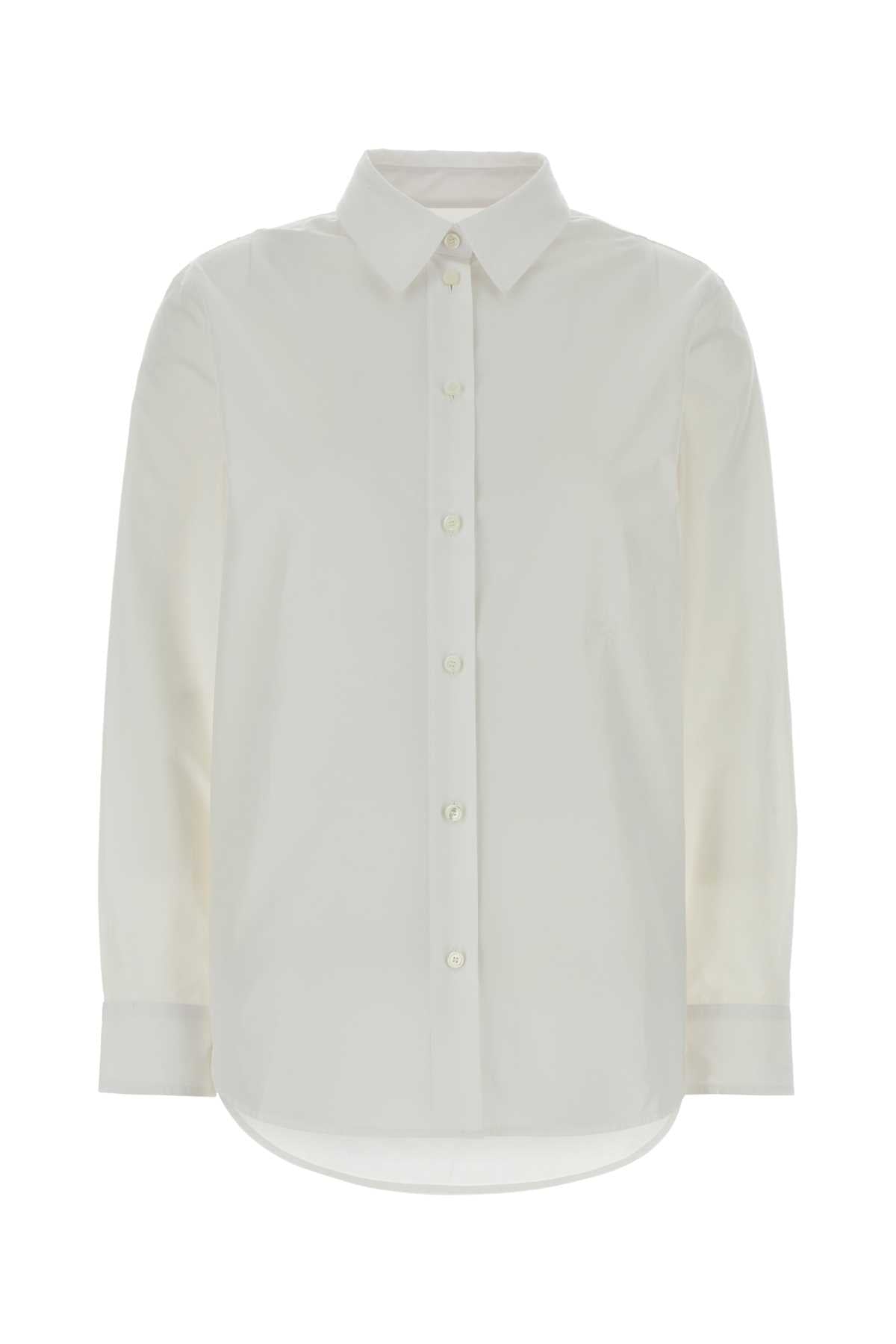White Poplin Shirt Pwhitesandipchk Cotton Camicie