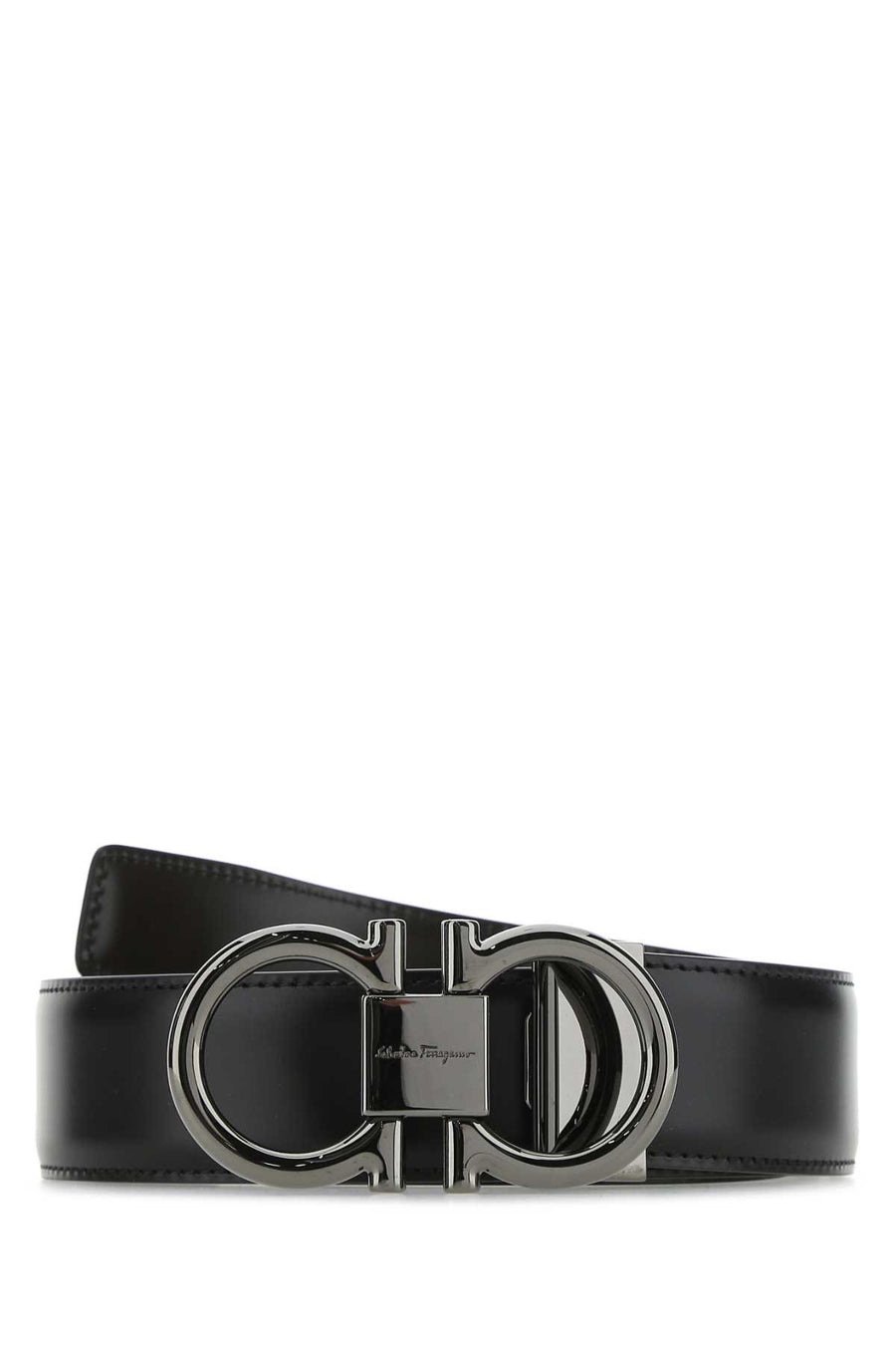 Ferragamo 100% calf leather belt in black