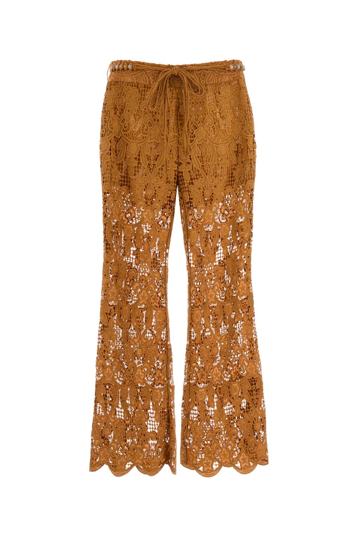 Orange Lace Coco Pant Biscuit Pantaloni