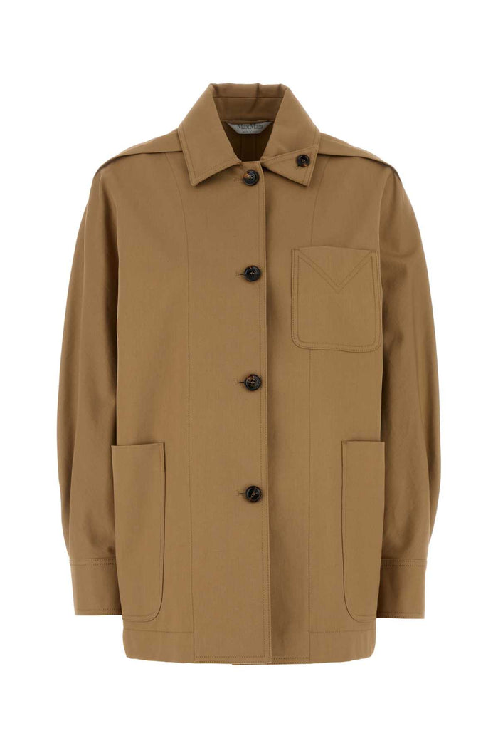 Camel Cotton Moneta Jacket Marrone Bronzo Exterior: Giubbini